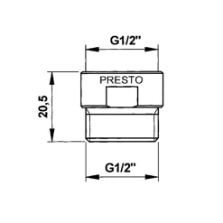 Lot de 2 régulateurs de débit 6L/min MF G1/2" pour douche PRESTO