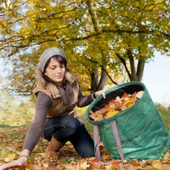 Lot de 3 Sac de Jardin Pop up 100L en Polyéthylène avec Poignées VOUNOT