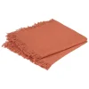 Lot de 2 serviettes de table Maha - coton - rose terracotta - 40x40 cm - Atmosphera