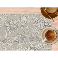 Lot de 2 sets de table motifs tropical WILD