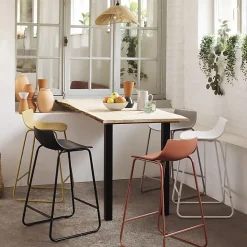 Lot de 2 tabourets bar Design "Otac" Atmosphera - Blanc