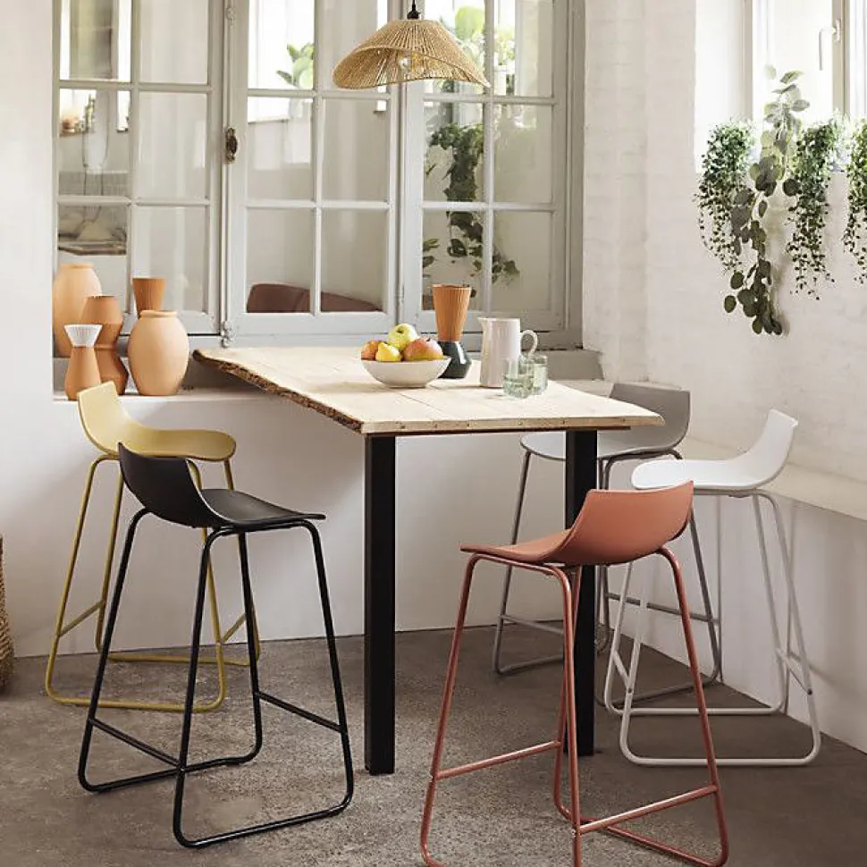 Lot de 2 tabourets bar Design "Otac" Atmosphera - Blanc