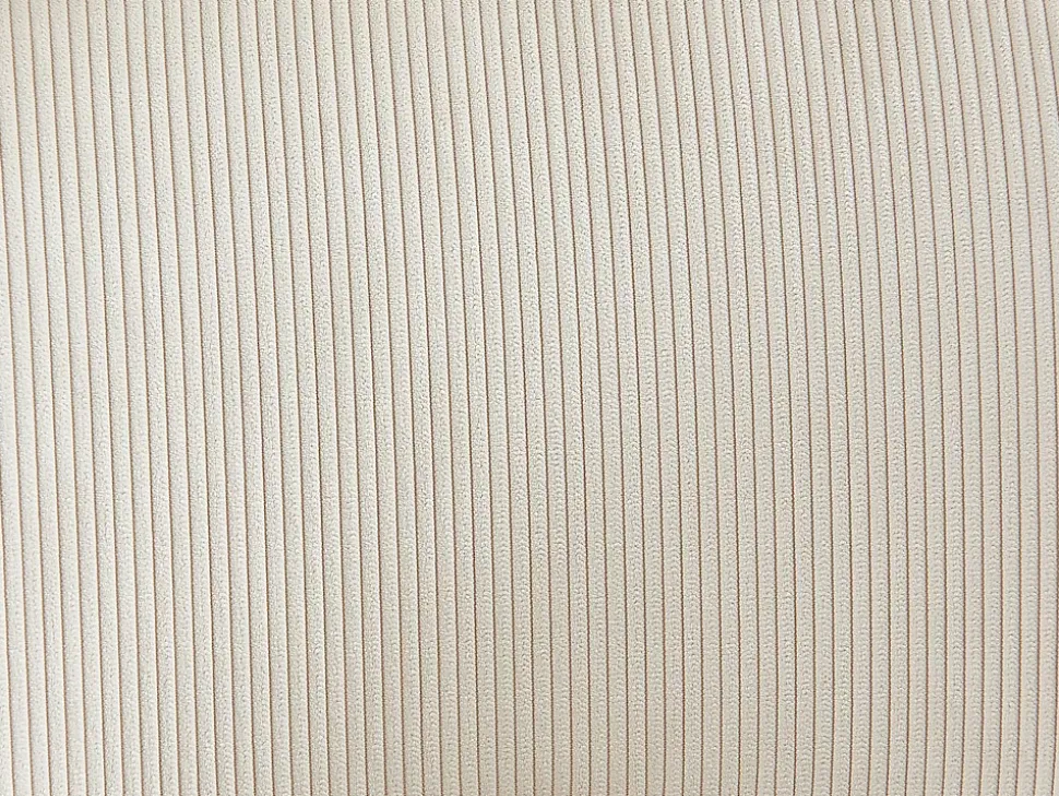 Lot de 2 tabourets de bar en velours côtelé et métal - Crème - FINCHY