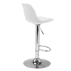 Lot de 2 tabourets de bar KARL design blanc