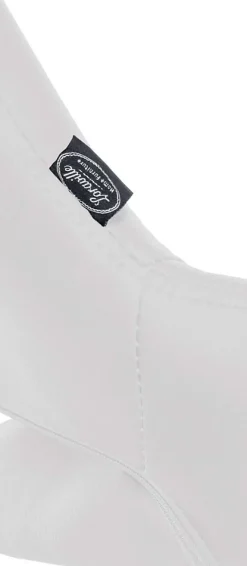 Lot de 2 tabourets de bar Milet similicuir, Chaise de bar pivotante avec repose-pieds et dossier Métalchromé/Blanc