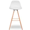 Lot de 4 tabourets de bar SARA blanc