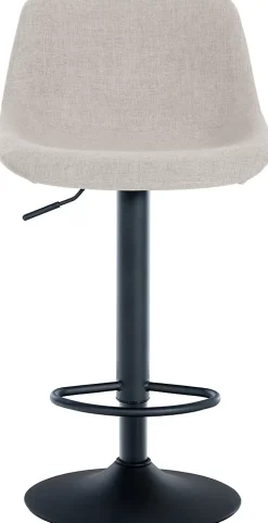 Lot de 2 tabourets de bar Loft, 2 tabourets de comptoir, Chaises avec dossier, pivotantes à 360 , réglables. Crème/Tissu