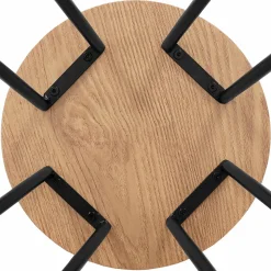 Lot de 2 tabourets de bar DUBLIN assise ronde design industriel