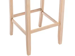 Lot de 2 tabourets de bar - Tissu - Beige - ROVIGO