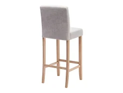 Lot de 2 tabourets de bar - Tissu - Beige - ROVIGO