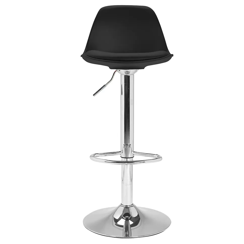 Lot de 2 tabourets de bar KARL design noir
