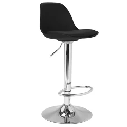 Lot de 2 tabourets de bar KARL design noir