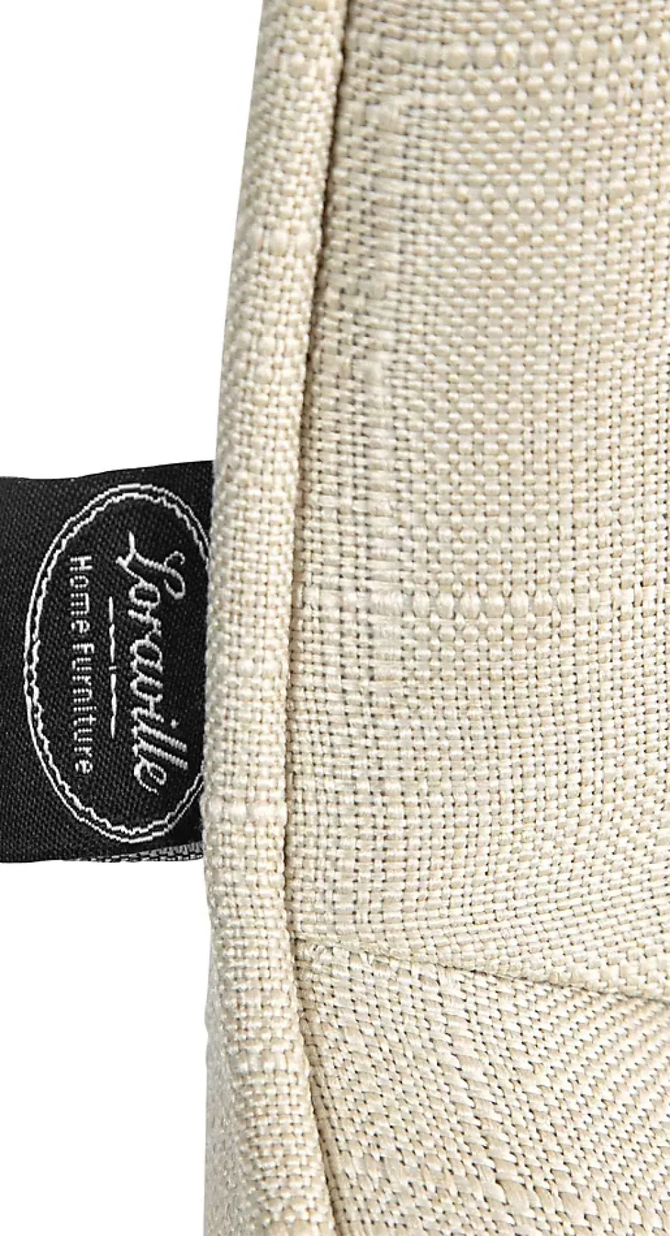 Lot de 2 tabourets de bar Vonore Tissu, réglable en hauteur, pivotant à 360 degrés, avec repose-pieds Crème/Chrome