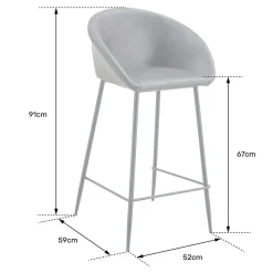 Lot de 2 tabourets de bar en simili vert ACHILLE - HAPPY GARDEN