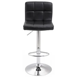 Lot de 2 tabourets de bar noir MIKE - HAPPY GARDEN