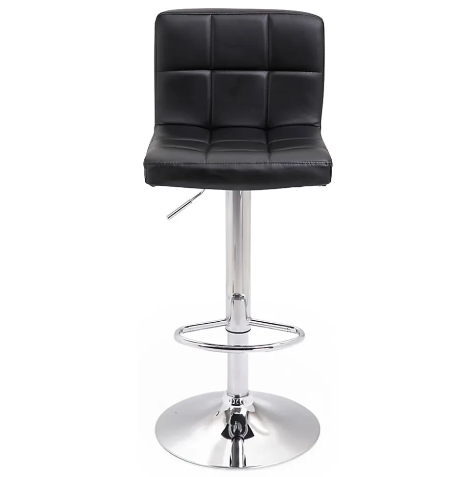 Lot de 2 tabourets de bar noir MIKE - HAPPY GARDEN