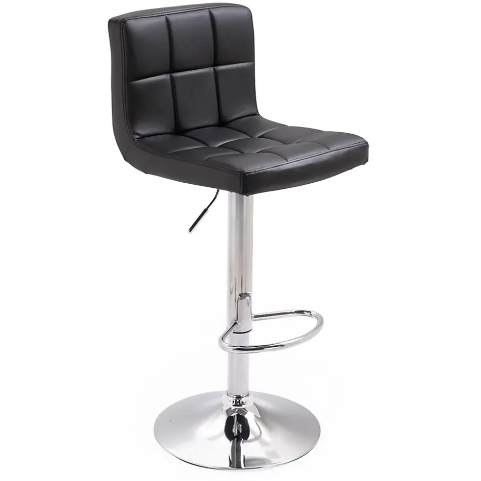 Lot de 2 tabourets de bar noir MIKE - HAPPY GARDEN