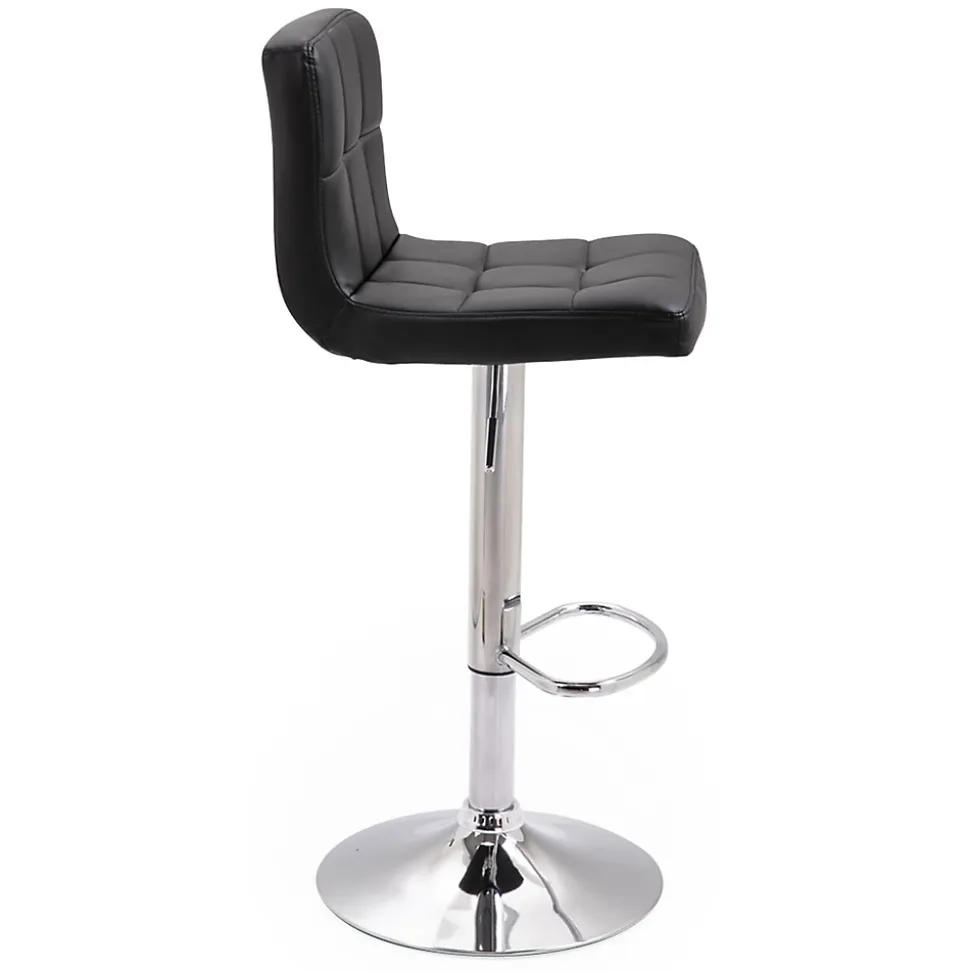 Lot de 2 tabourets de bar noir MIKE - HAPPY GARDEN