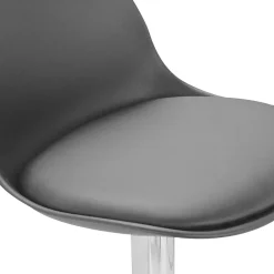 Lot de 2 tabourets de bar KARL design gris