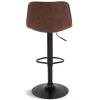 Lot de 4 tabourets de bar DENVER marron vintage
