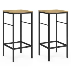 Lot de 2 tabourets de bar DETROIT design industriel