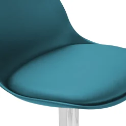 Lot de 2 tabourets de bar KARL design bleu canard