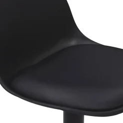 Lot de 4 tabourets de bar KARL design noir pied noir