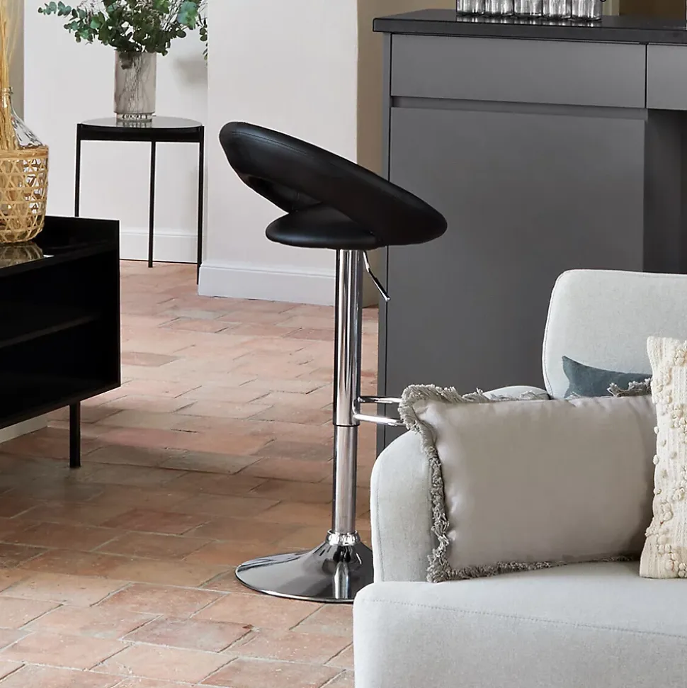 Lot de 2 tabourets de bar Sasha noir - Atmosphera