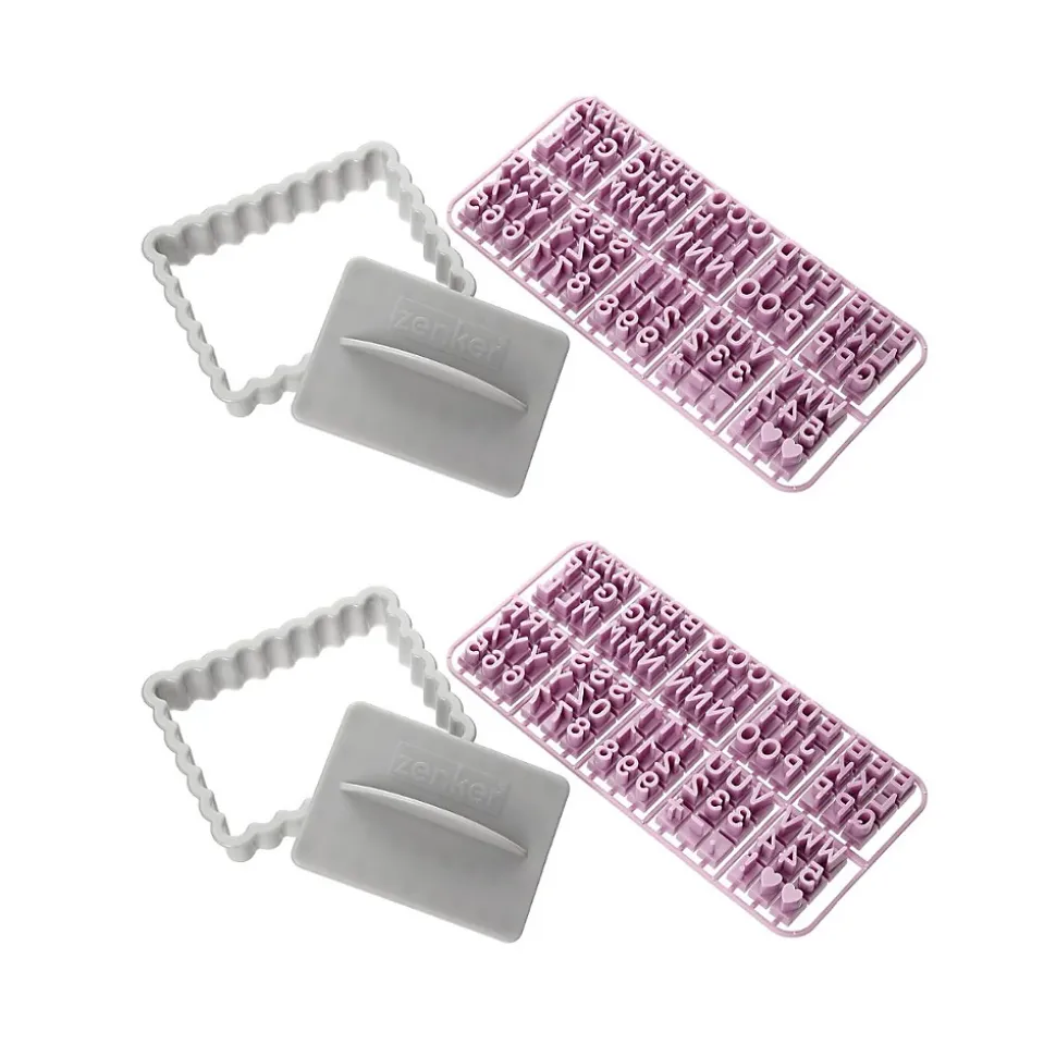 Lot de 2 tampons alphabet pour biscuit Zenker Smart Pastry