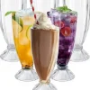 Lot de 6 Verres à Milkshake Plastique 450 ml
