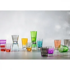 Lot de 6 verres colorés 300ml en Verre - Leonardo
