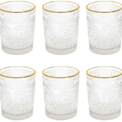 Lot de 6 Verres Design "Liseré" 18cl Transparent