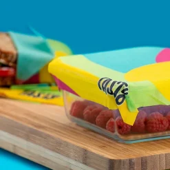 Lot de 3 wraps en cire d'abeille type film alimentaire Tasty Green