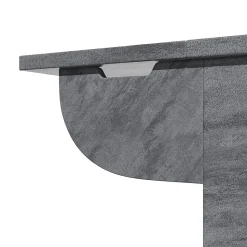 Îlot de Cuisine - desserte avec Tablette Extensible et Rangement Modulable, MDF Métal, Gris 118x45-75x92 cm