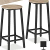 Lot de tabourets de bar style industriel en Bois et acier