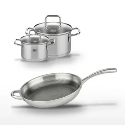 Lot Poêle 32 cm & 2 Faitouts 16/12 cm Elo Relief Evolution