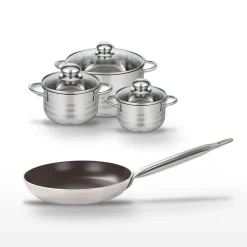 Lot Poêle 32 cm & 3 Faitouts Elo Bistro Line