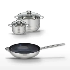 Lot Poêle 32cm & 2 Faitouts 14/20cm Elo Profi Therm Platinum