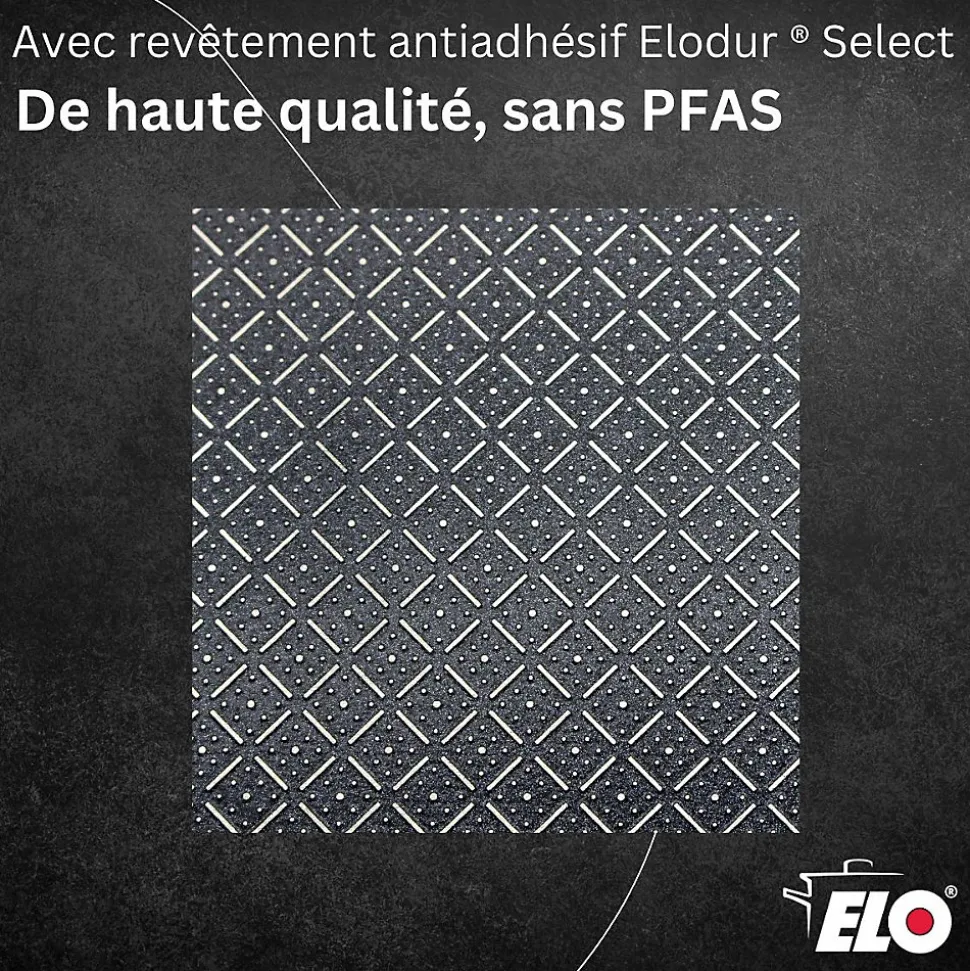 Lot Poêle 24cm et 4 Faitouts Elo Relief Solution