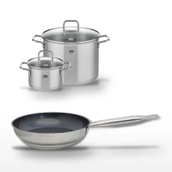 Lot Poêle 28cm et 2 Faitouts 20/26cm Elo Profi Therm Platinum