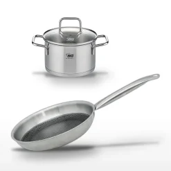 Lot Poêle 28cm et Faitout 14cm Elo Relief Solution