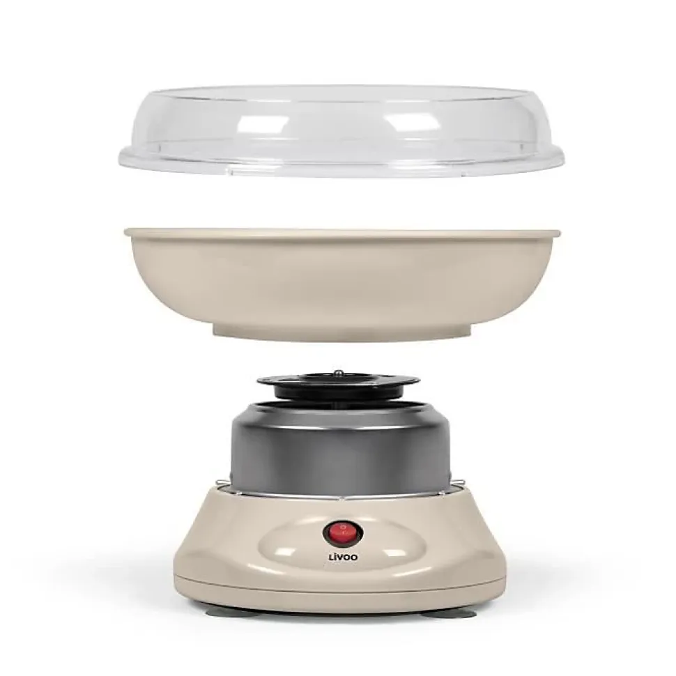 Machine à barbe à papa Livoo DOM468C 450W cuve 26,5 cm noir et crème