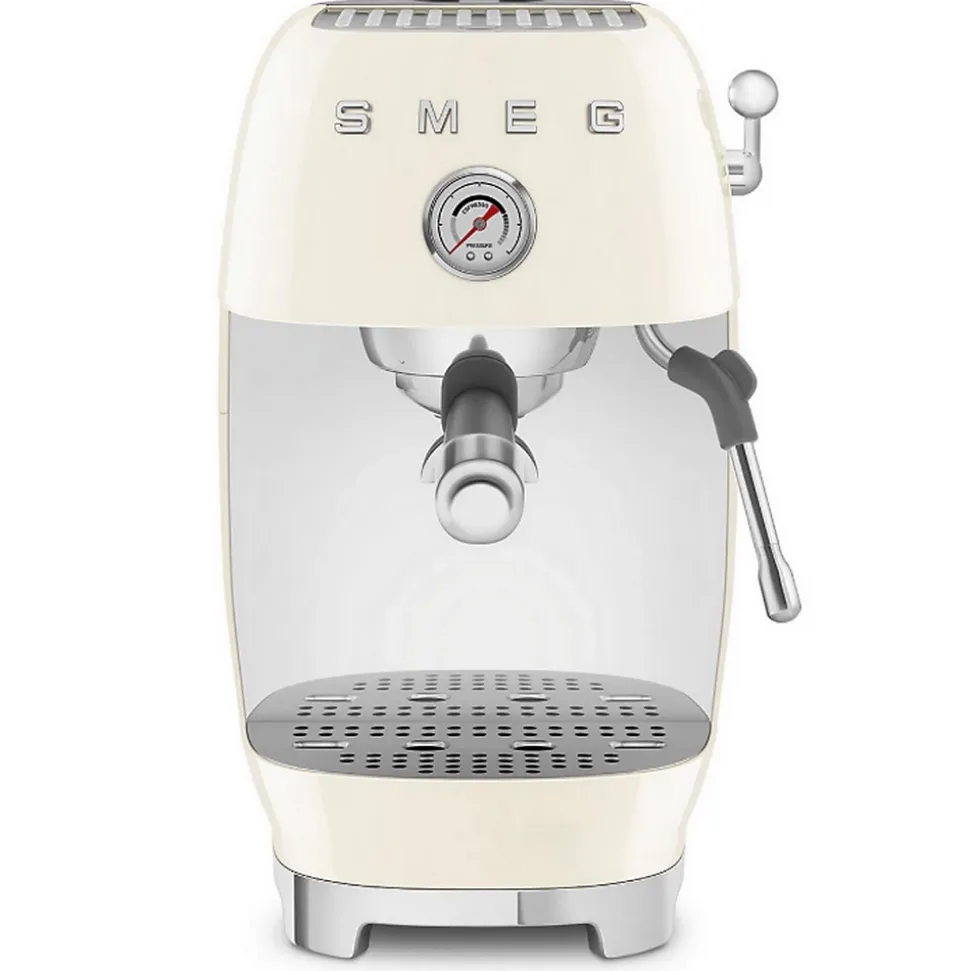 Machine à café expresso crème Smeg ECF03CREU années 50