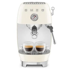 Machine à café expresso crème Smeg ECF03CREU années 50