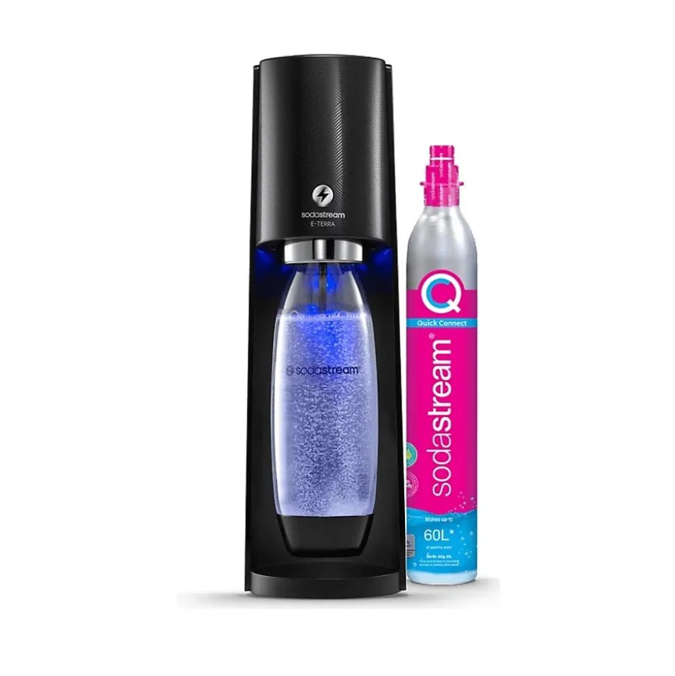 Machine à gazéifier l'eau + 1 cylindre + 1 bouteille - noir Sodastream 1012911331 e-terra