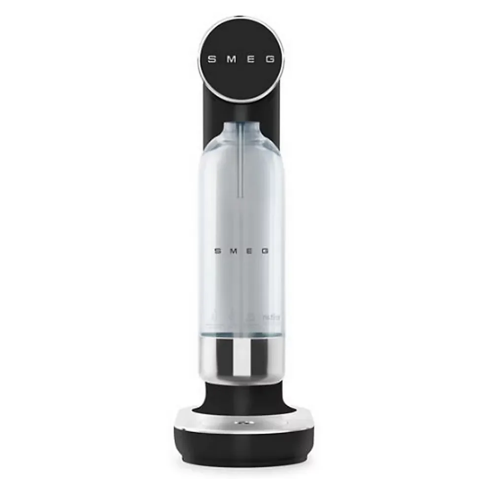 Machine à gazéifier l'eau + 1 bouteille - noir Smeg SKC01BLM collezione