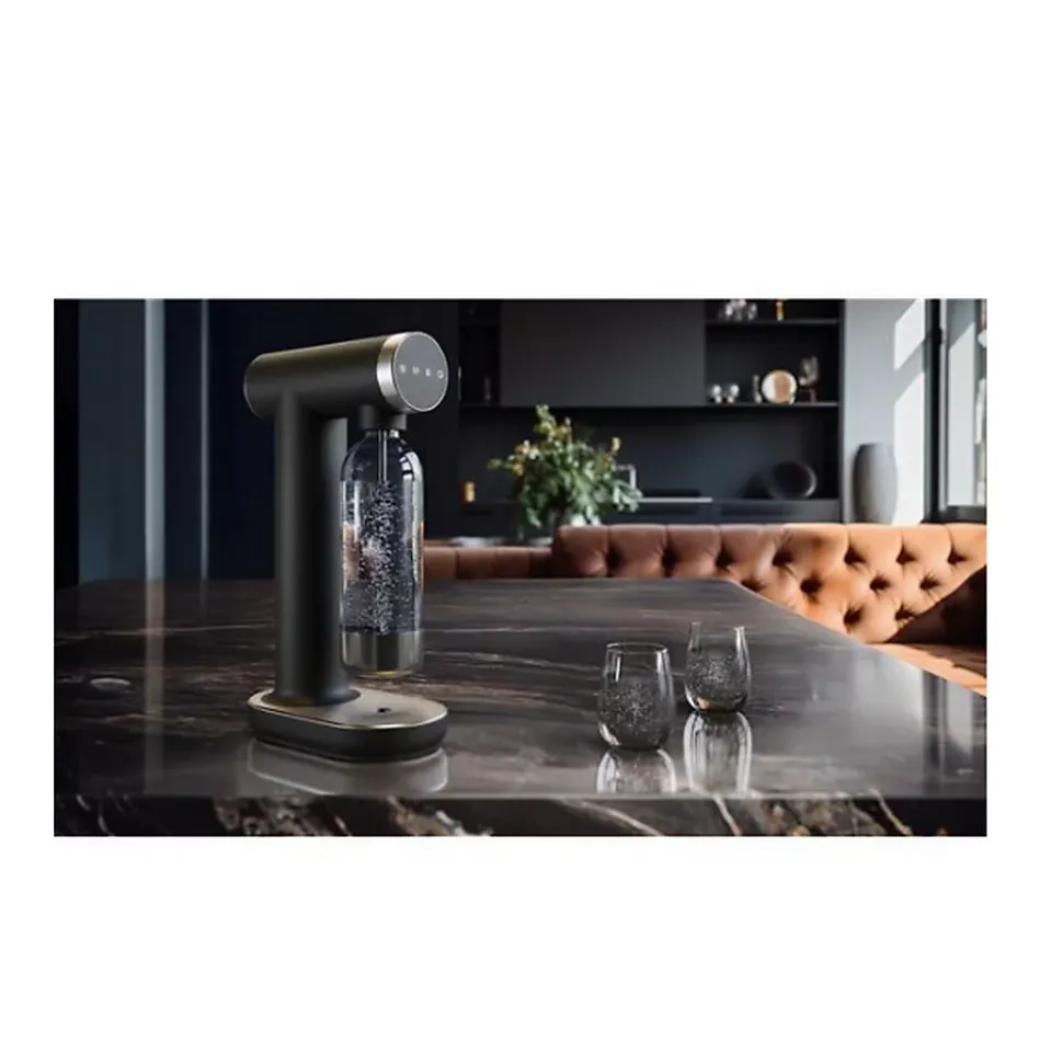 Machine à gazéifier l'eau + 1 bouteille - noir Smeg SKC01BLM collezione