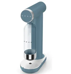 Machine à gazéifier l'eau + 1 bouteille bleu orage mat Smeg SKC01SBM collezione