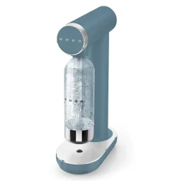 Machine à gazéifier l'eau + 1 bouteille bleu orage mat Smeg SKC01SBM collezione