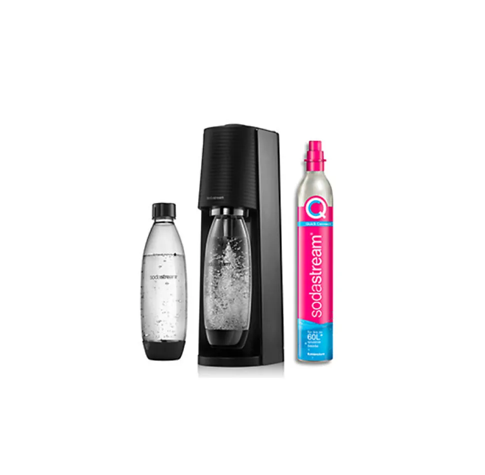 Machine à gazéifier l'eau + 2 bouteilles + 1 cylindre Sodastream TERRANLV